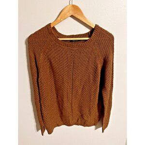 MAX Women's Crew Neck Brown Size 8 U.S Casual Long Sleeve Knit Pullover Sweater
